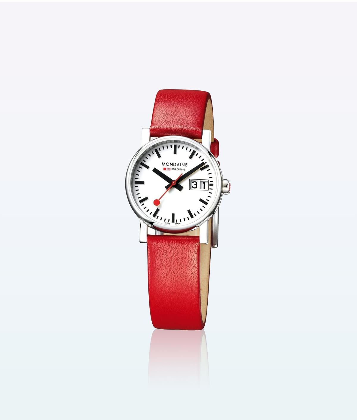 Mondaine Wristwatch Evo 11SBC Red White 2