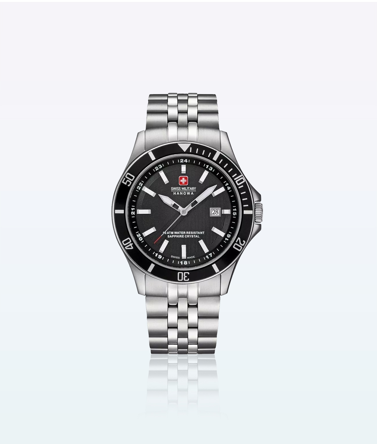 Hanowa Swiss Military Wristwatch Flagship Silver Black