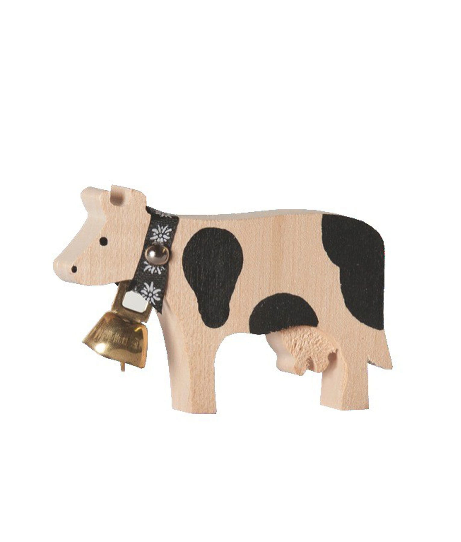 Wooden Cow Magnet Black Cow