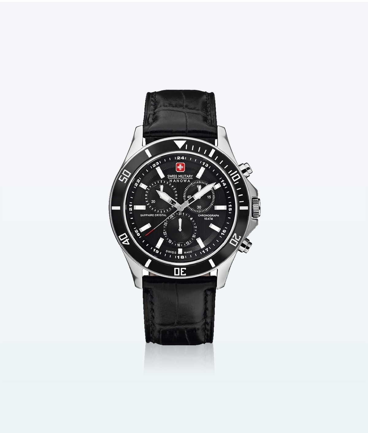 Hanowa Swiss Military Wristwatch Flagship Chrono Black Silver