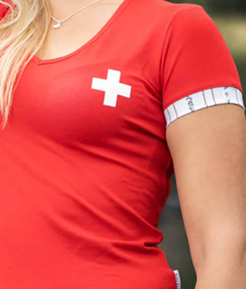 Women T Shirt With Swiss Cross2