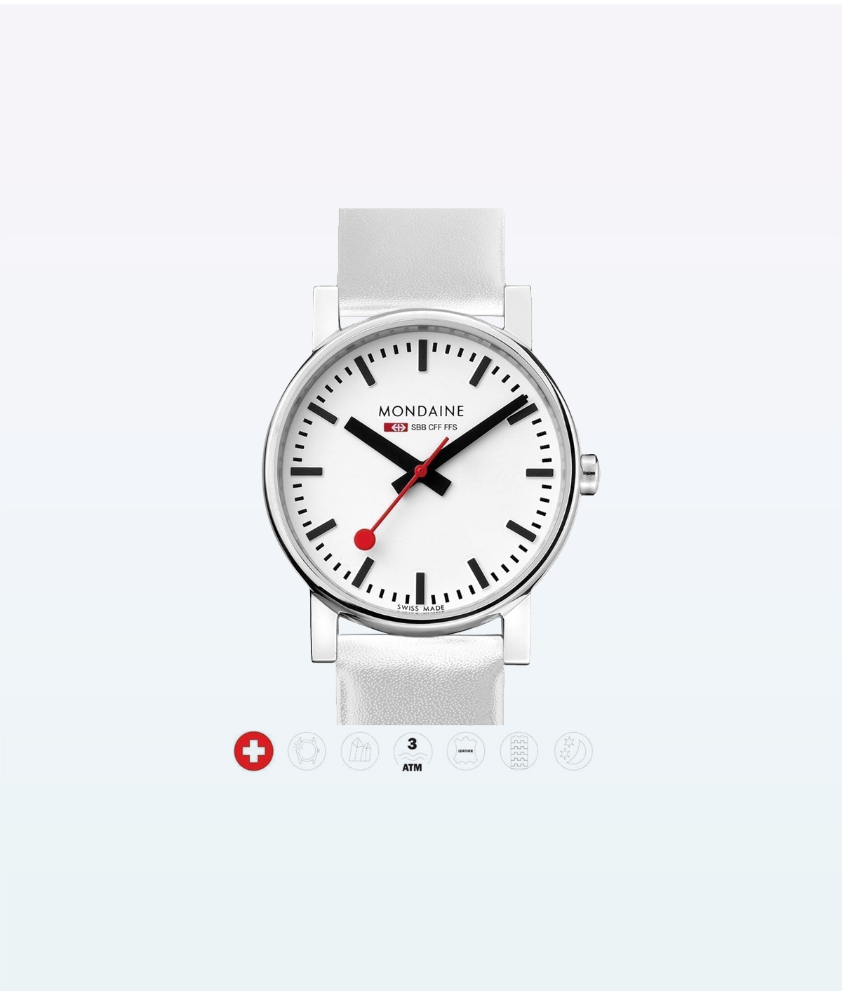 Mondaine Evo Wristwatch 11SBN Blanc