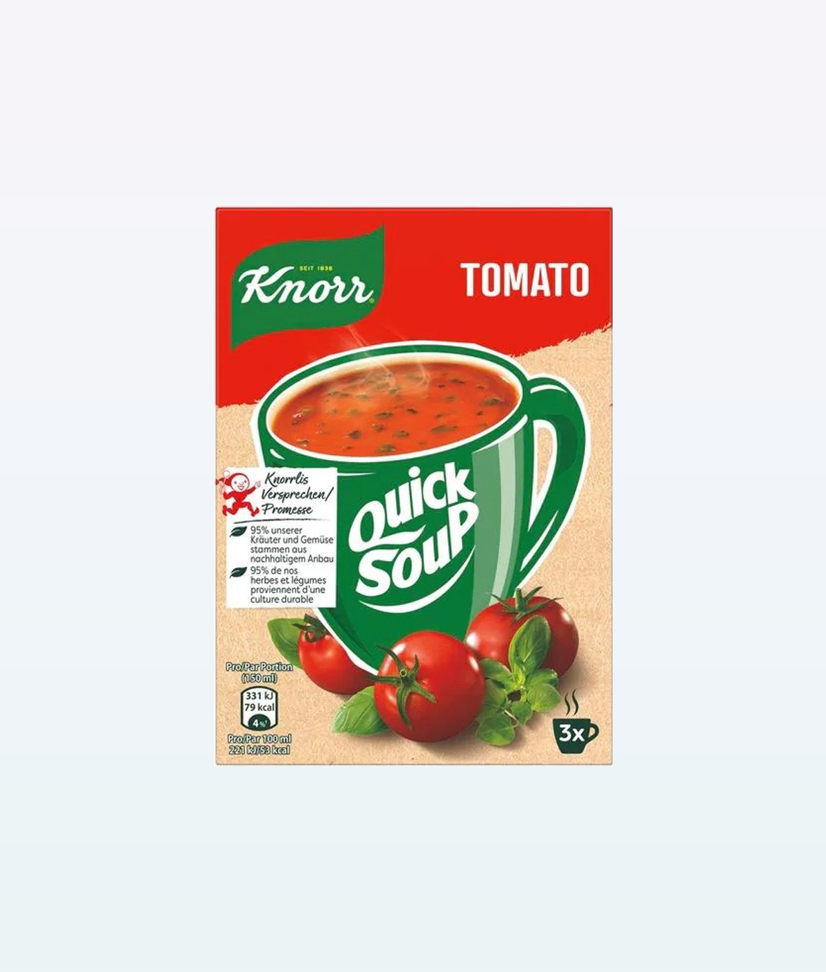 Soupe rapide aux tomates Knorr 1