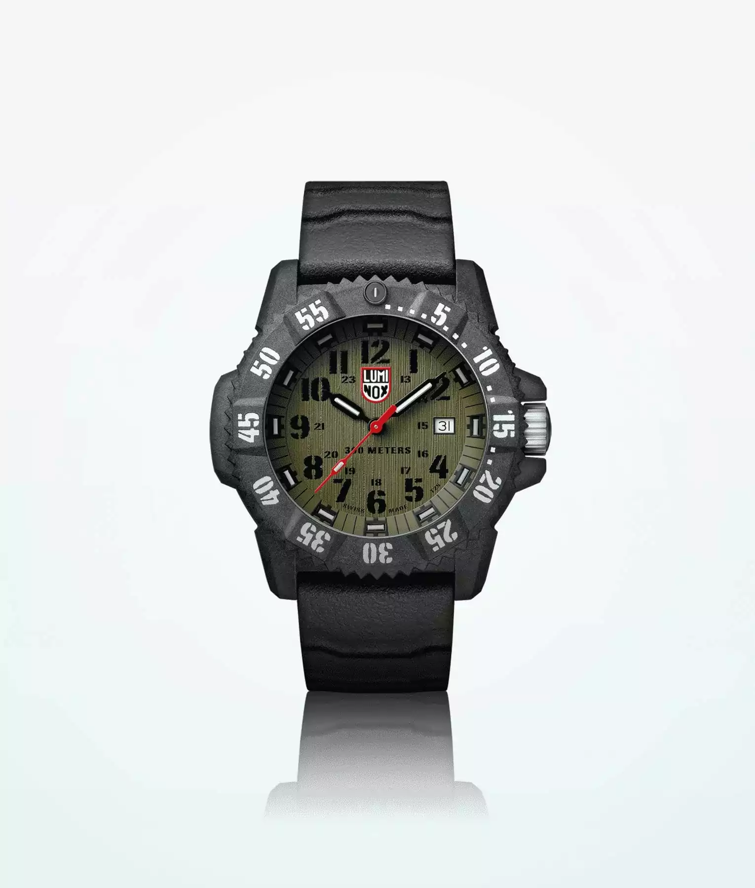 Luminox Master Carbon 3800 Series Men Wristwatch Black Green