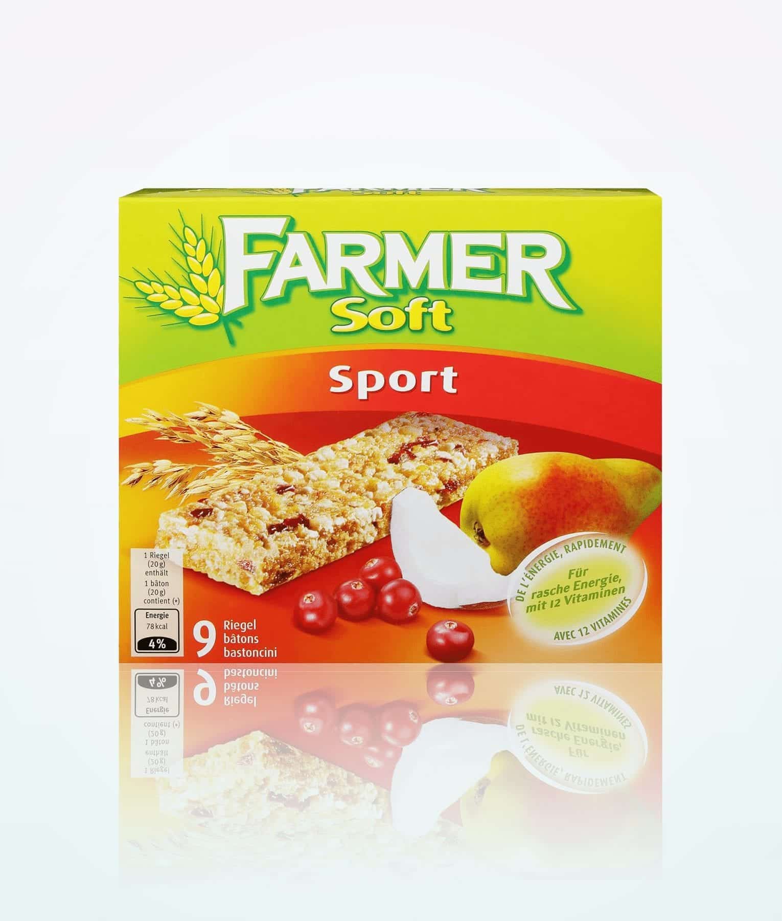 Farmer 9 Soft Sport with 12 Vitamins Bars