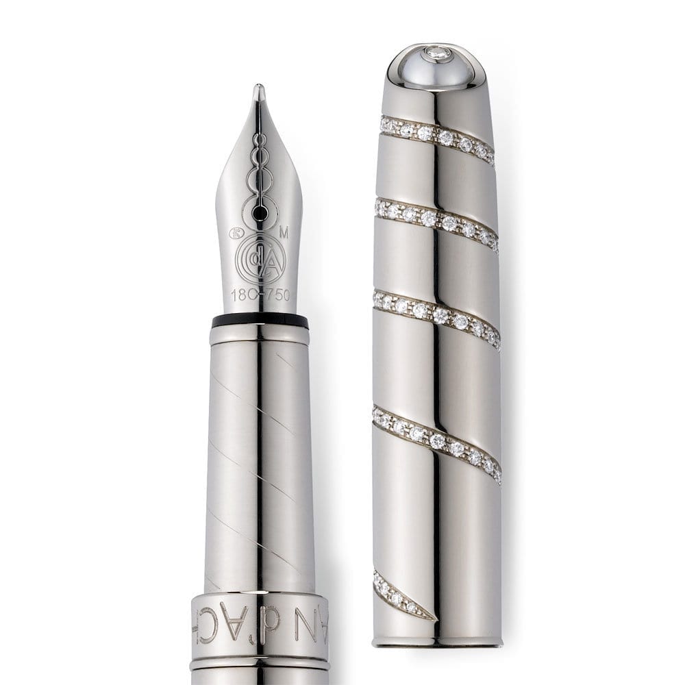 p 11715 The Pearls of Caran dAche Fountain pen M solid white gold details