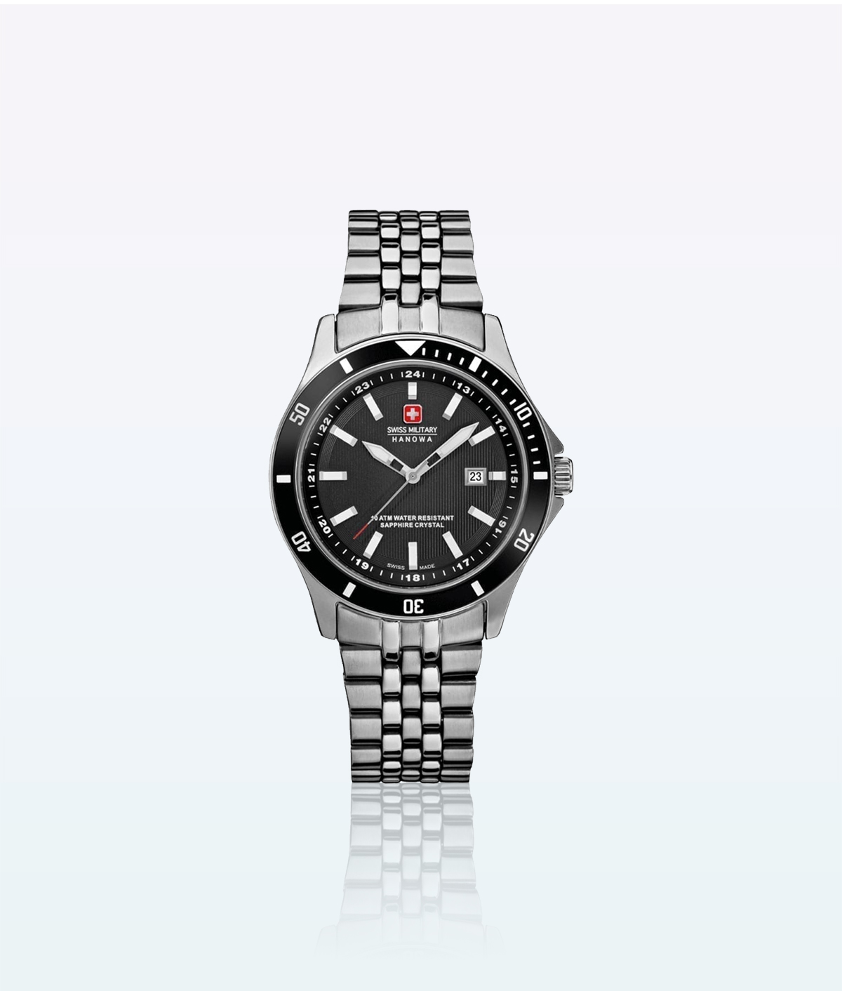 Hanowa Swiss Military Wristwatch Flagship Lady Silver Black