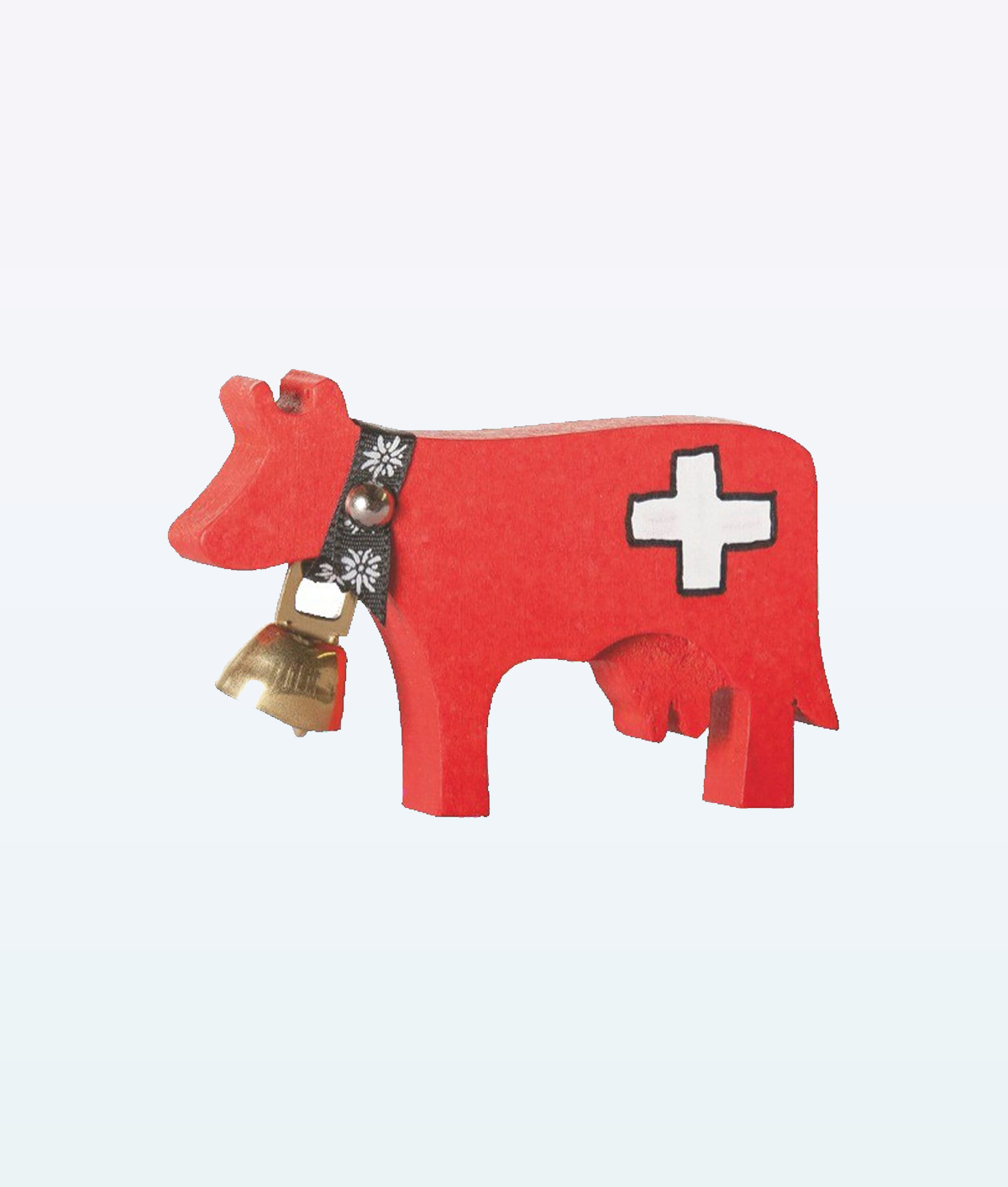 Trauffer Swiss Wooden Cow Magnet 2