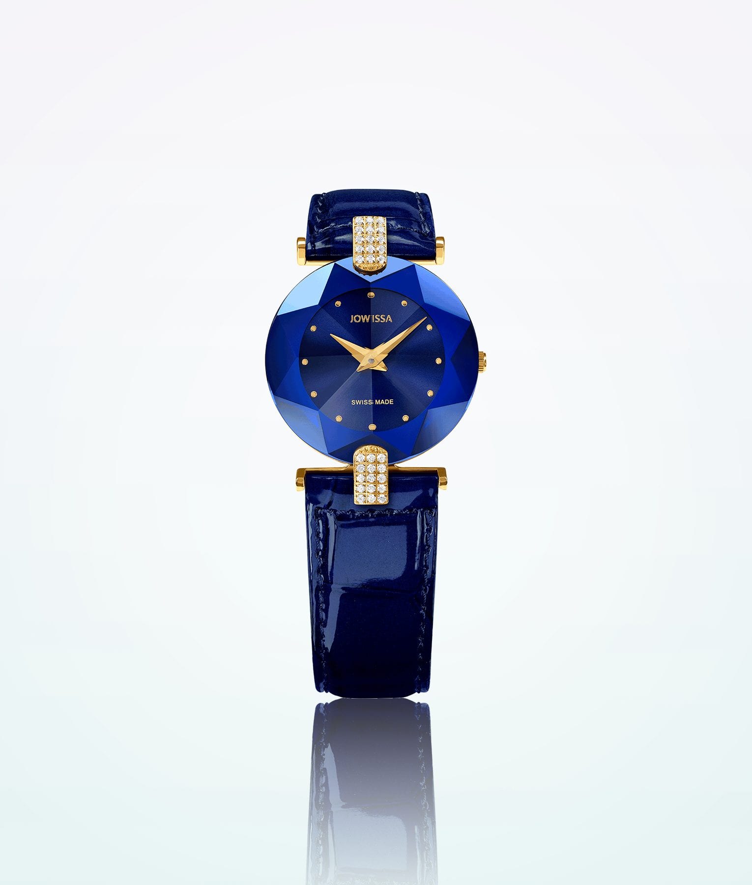 Jowissa Facet Blue Gold Women Wristwatch