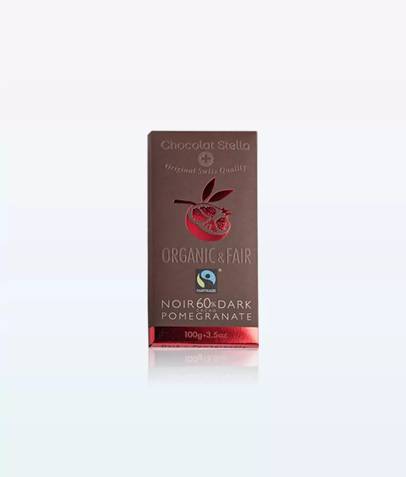 Stella Bernrain Organic And Fair Dark Chocolate 100 g. pomegranate