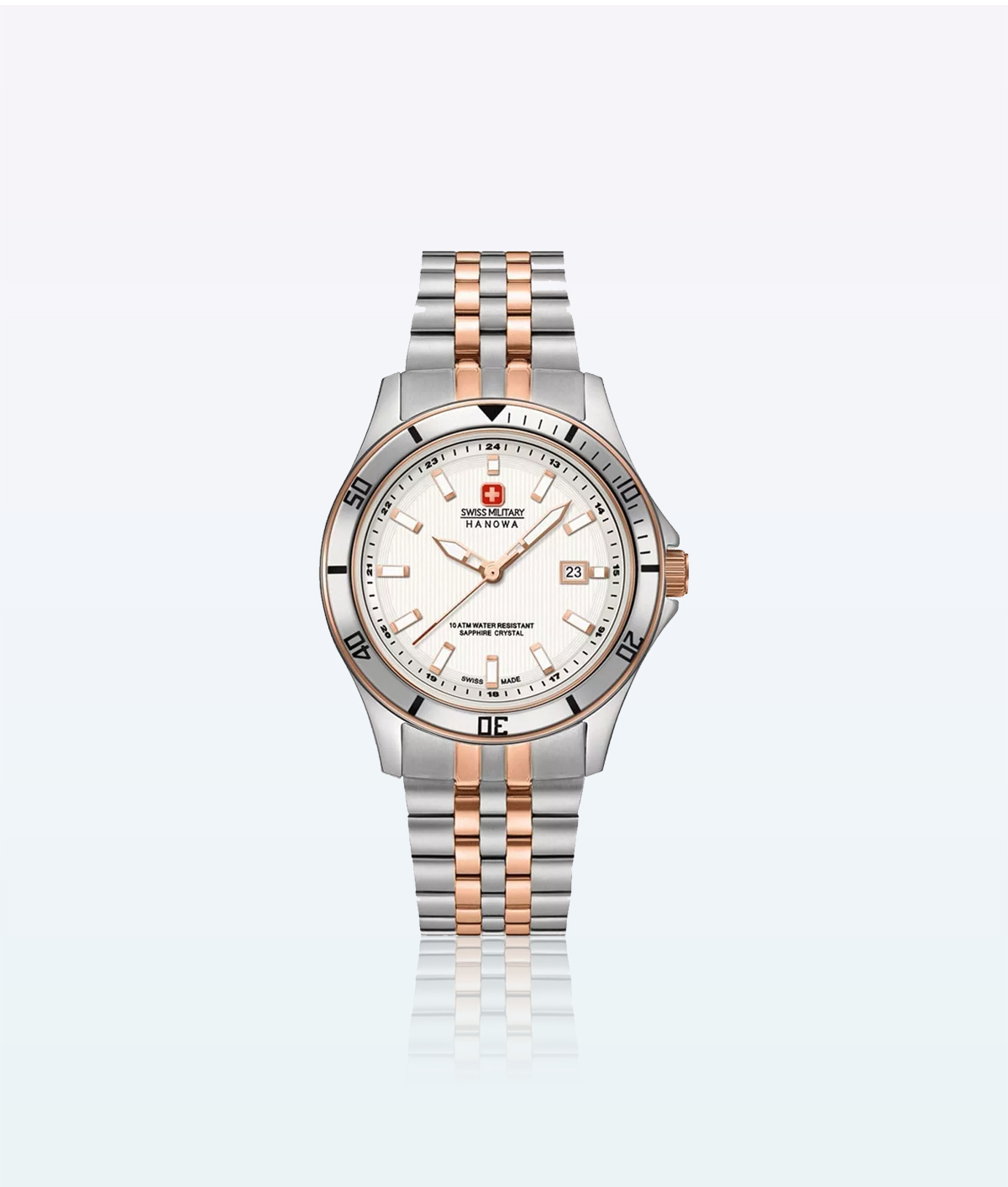 Hanowa Wristwatch militaire suisse Flagship Lady Silver-Rosegold
