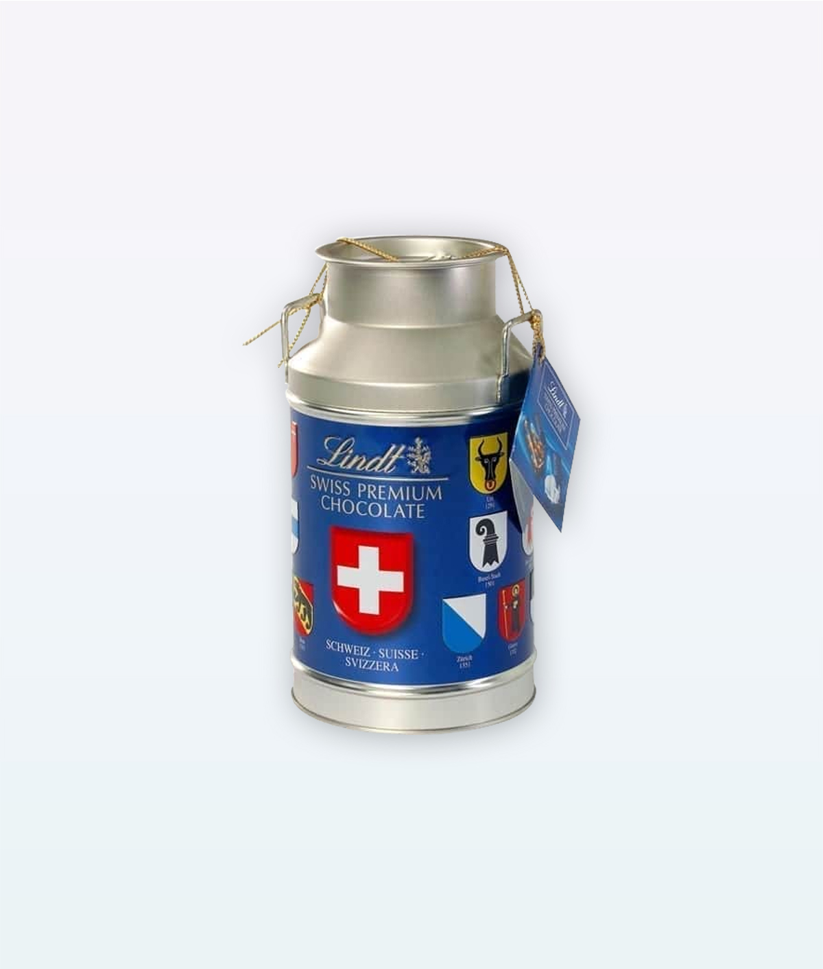 Lindt Chocolate Milk Can with Cantonal Shield 350g