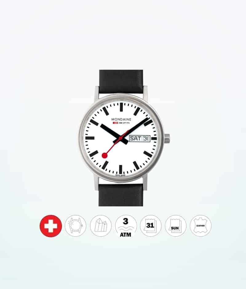 Mondaine Wristwatch Classic A667 11SBB Black-White