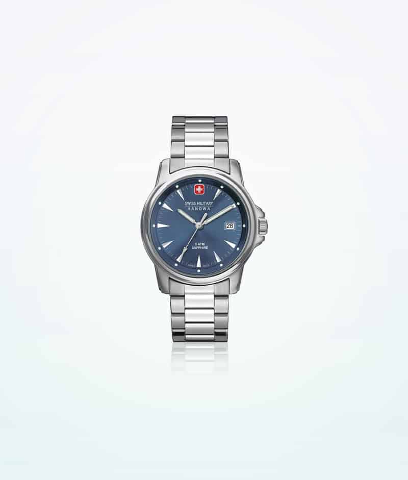 Hanowa Wristwatch militaire suisse Recrue Lady Prime Argent-Bleu