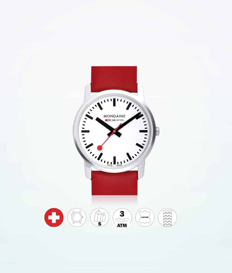 Mondaine Wristwatch Simply Elegant 11SBC Red-White