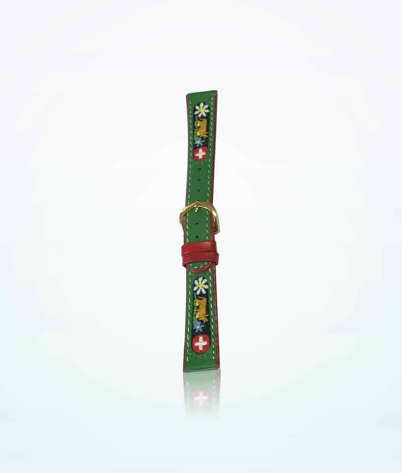 Ethno Watch Strap Folclore 08-61F Light Green-Red