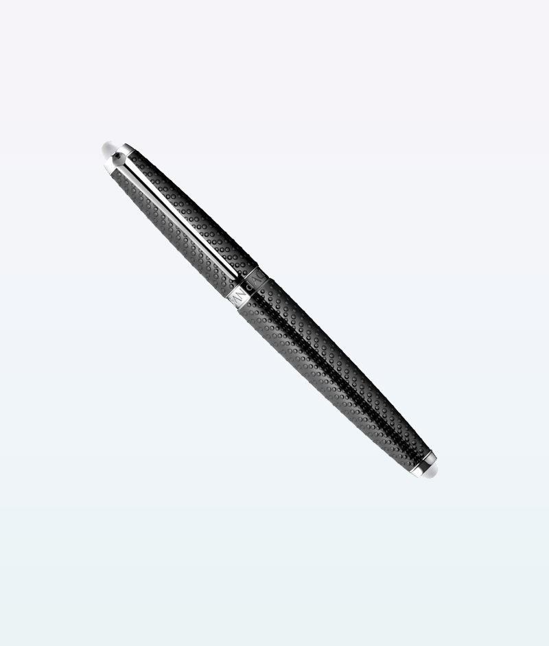 Caran dAche Crystal Black Roller pen rhodium-coated