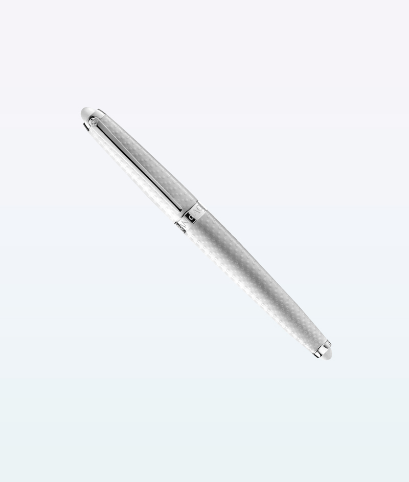 Caran dAche Crystal Whithe Roller pen rhodium-coated