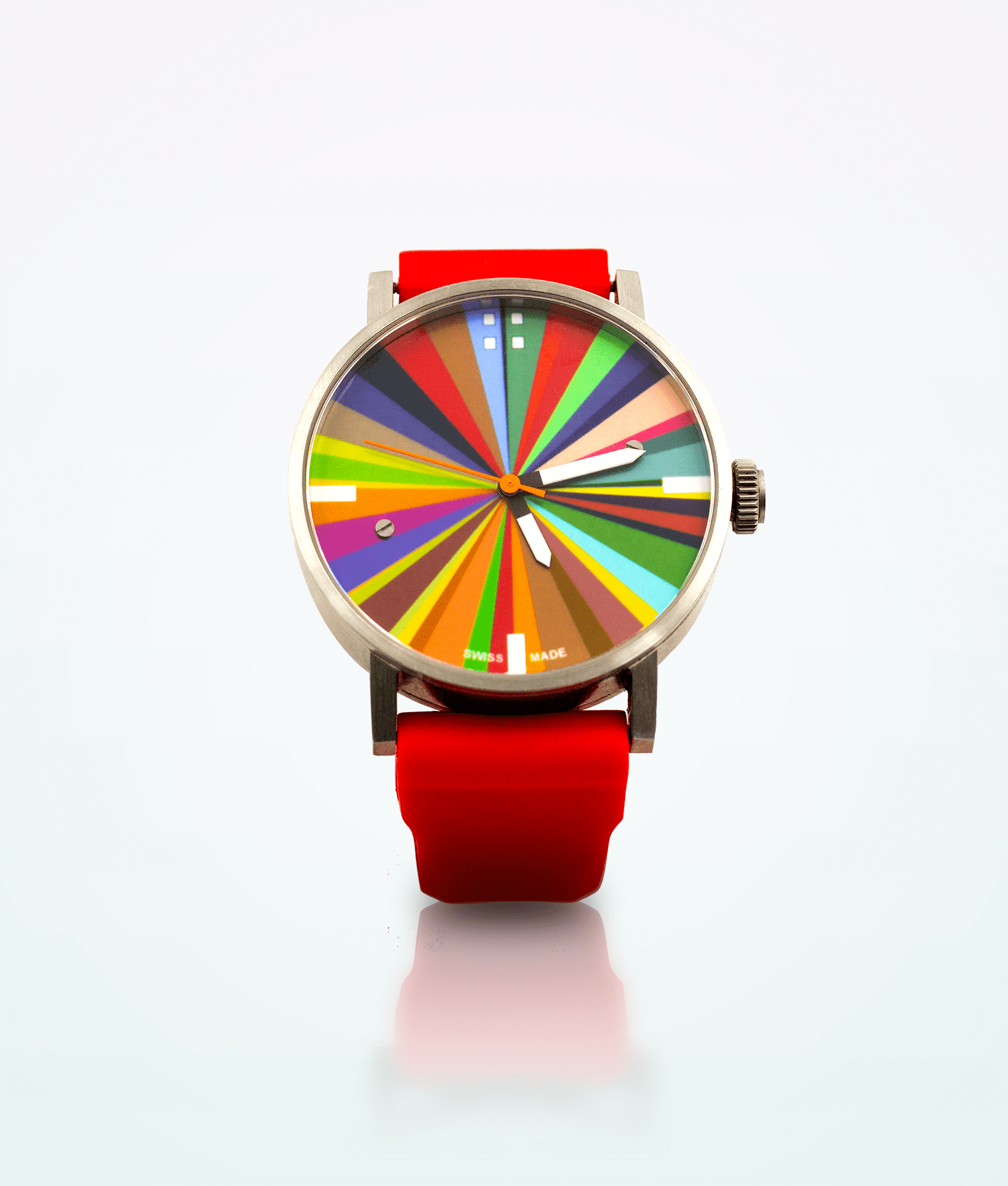 Red Strap Concentric Watch 41 mm