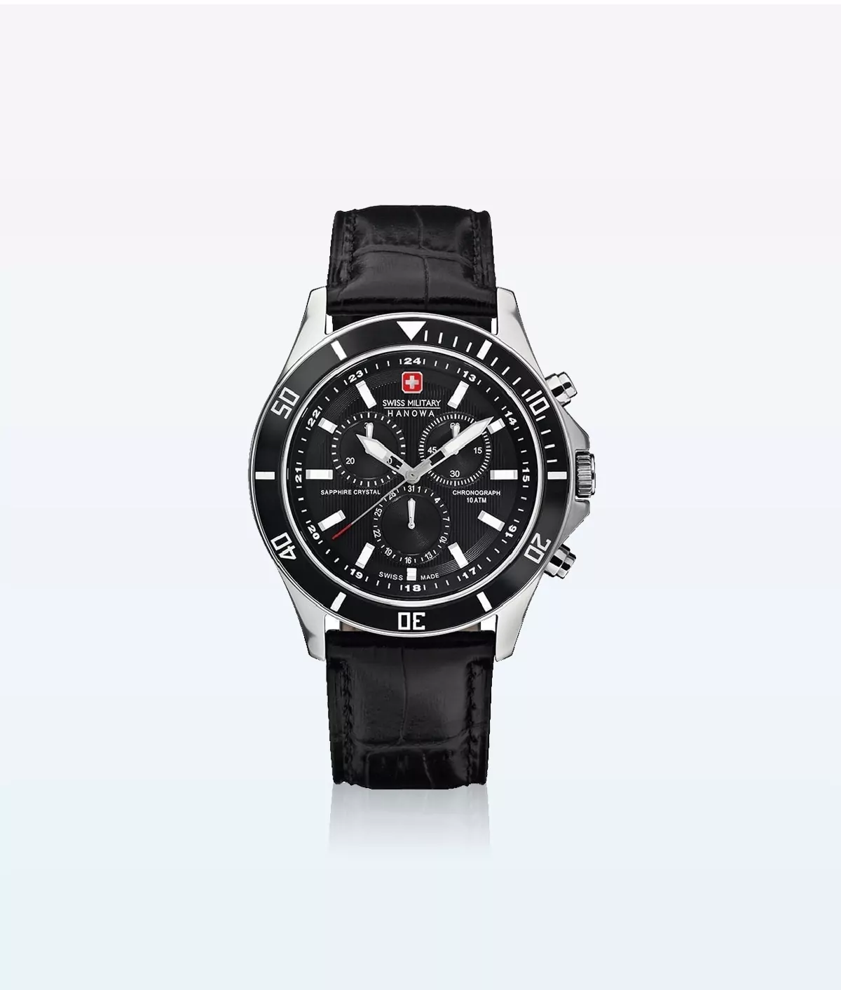 Hanowa Swiss Military Wristwatch Flagship Chrono Black Silver