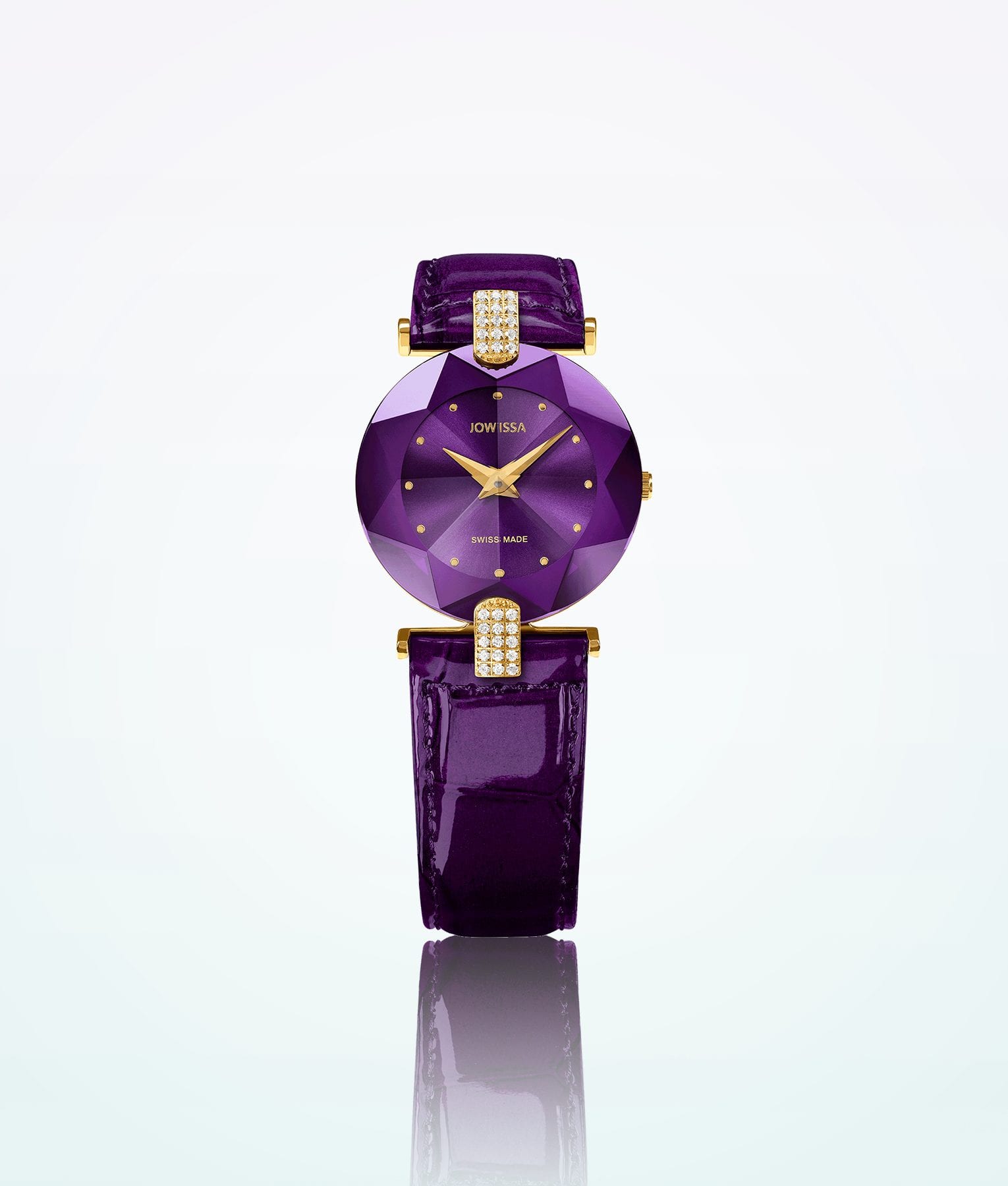 Jowissa Facet Purple Gold Women Wristwatch