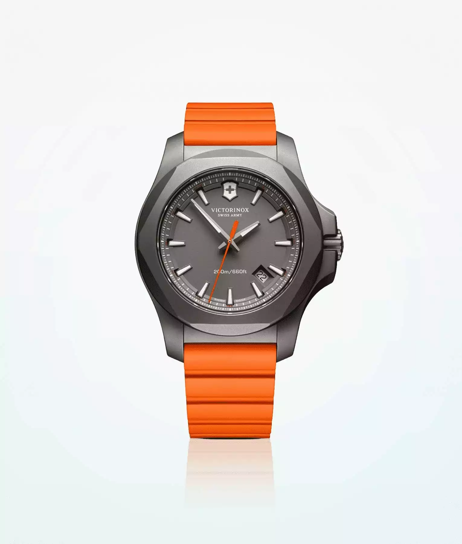 Victorinox INOX Titanium Men Wristwatch Orange 1