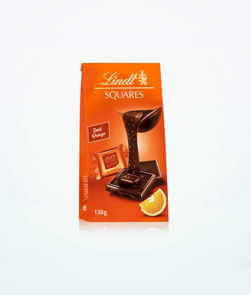 lindt chocolate squares dark orange